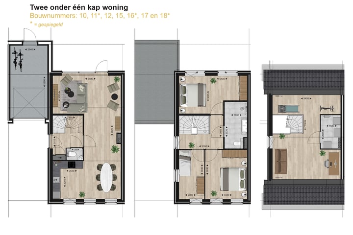 View photo 5 of Twee-onder-een-kapwoningen (Bouwnr. 10)