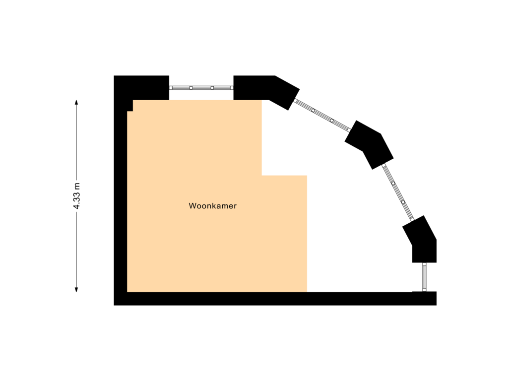 View floorplan of 1e Verdieping of Vleeshouwerijstraat 17