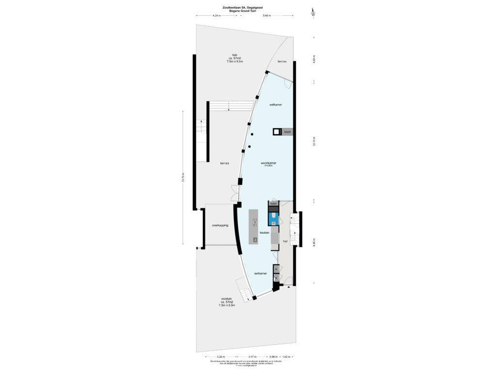 Bekijk plattegrond van Tuin van Zoutkeetlaan 5-A