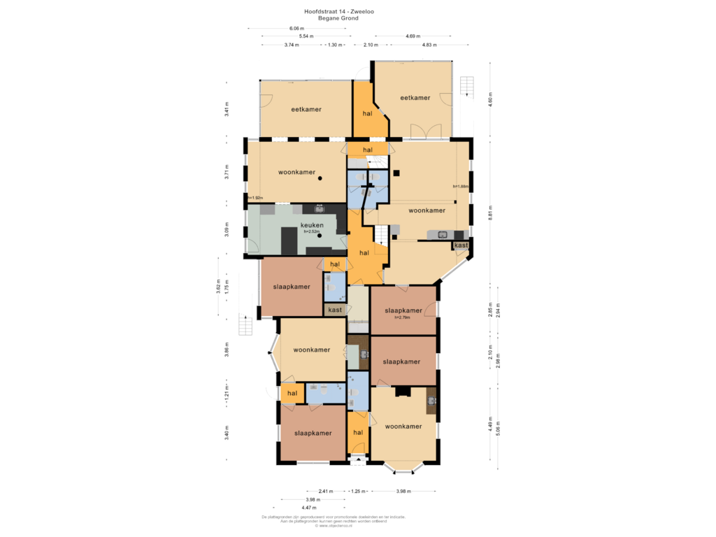 Bekijk plattegrond van BEGANE GROND van Hoofdstraat 14