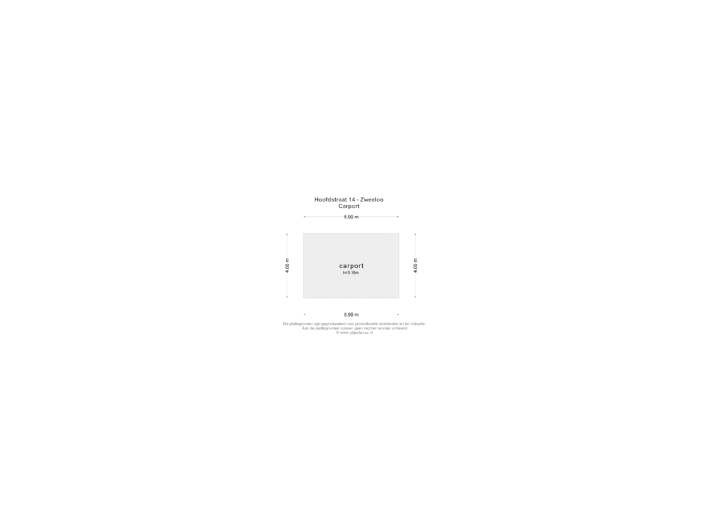 Bekijk plattegrond van CARPORT van Hoofdstraat 14