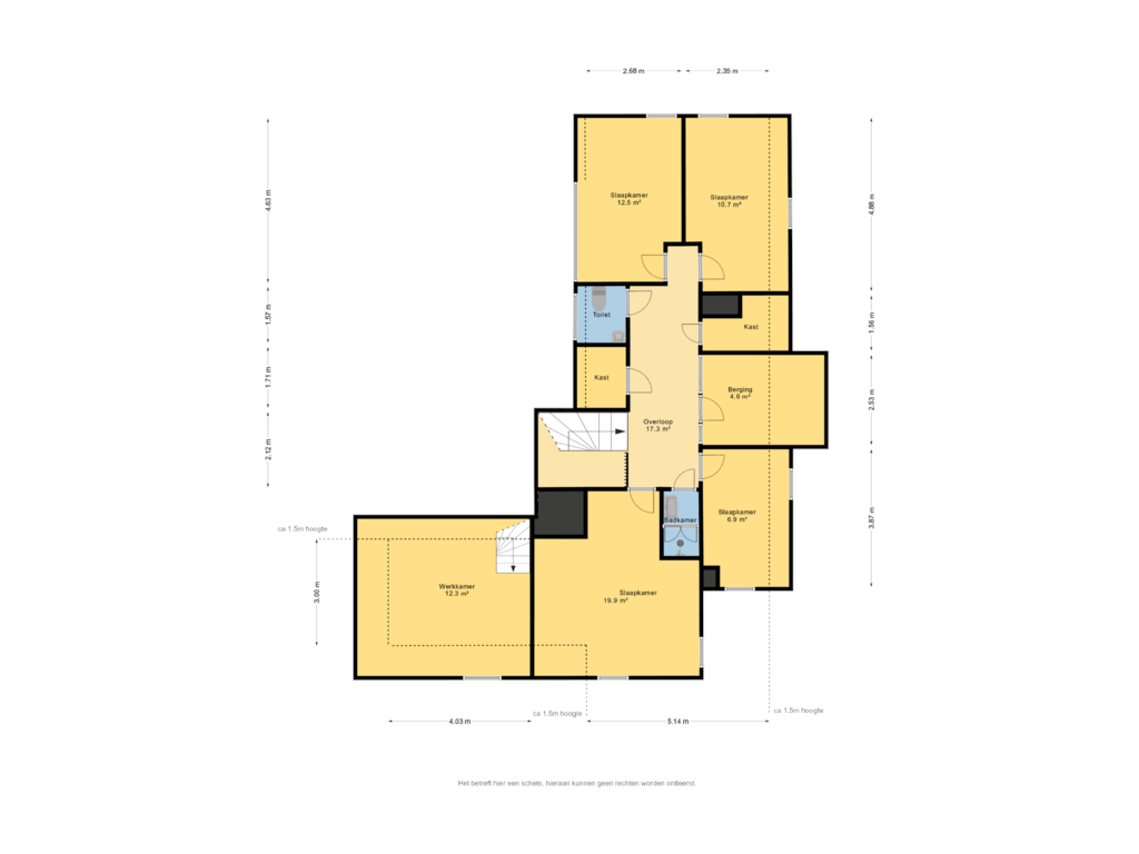 Bekijk plattegrond van 1e verdieping van Wilmerskamp 4