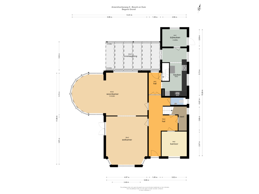 Bekijk plattegrond van Begane Grond van Amersfoortseweg 9