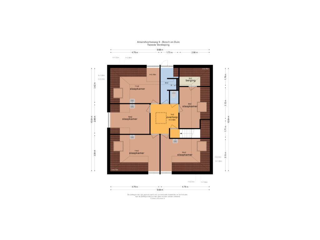 Bekijk plattegrond van Tweede Verdieping van Amersfoortseweg 9