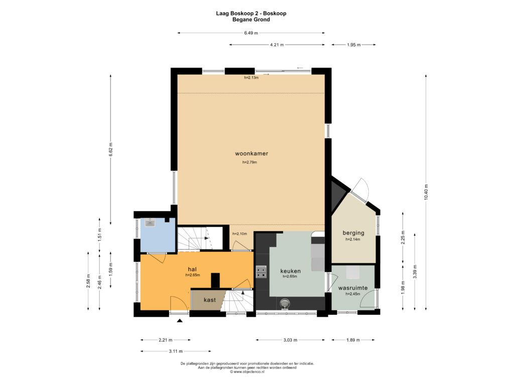 Bekijk plattegrond van BEGANE GROND van Laag Boskoop 2