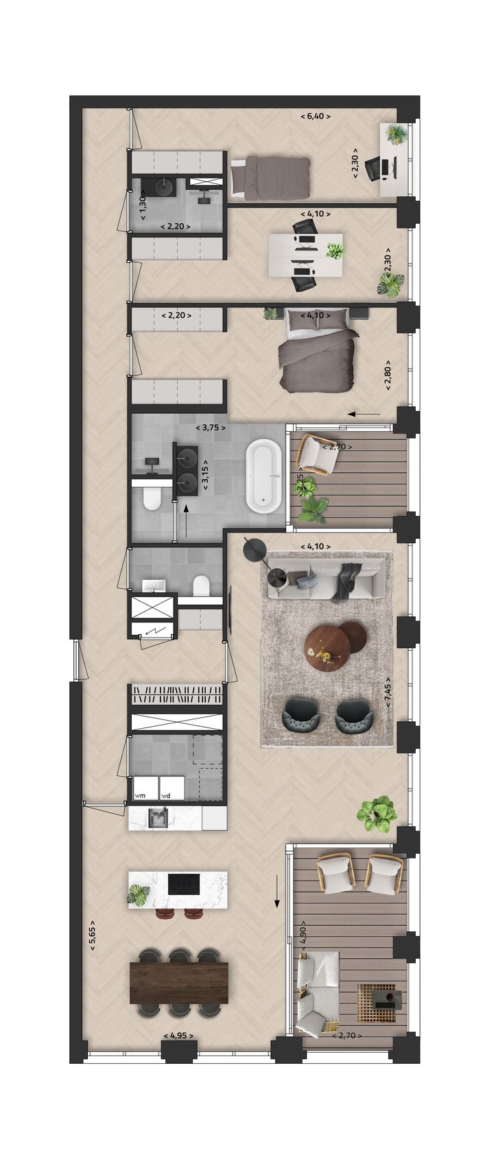 Foto 6 van Appartement D1 (Bouwnr. 9)