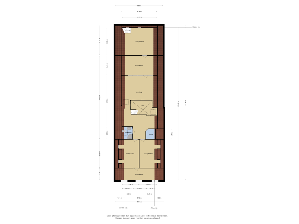 Bekijk plattegrond van 1e verdieping van Weerdingerstraat 68