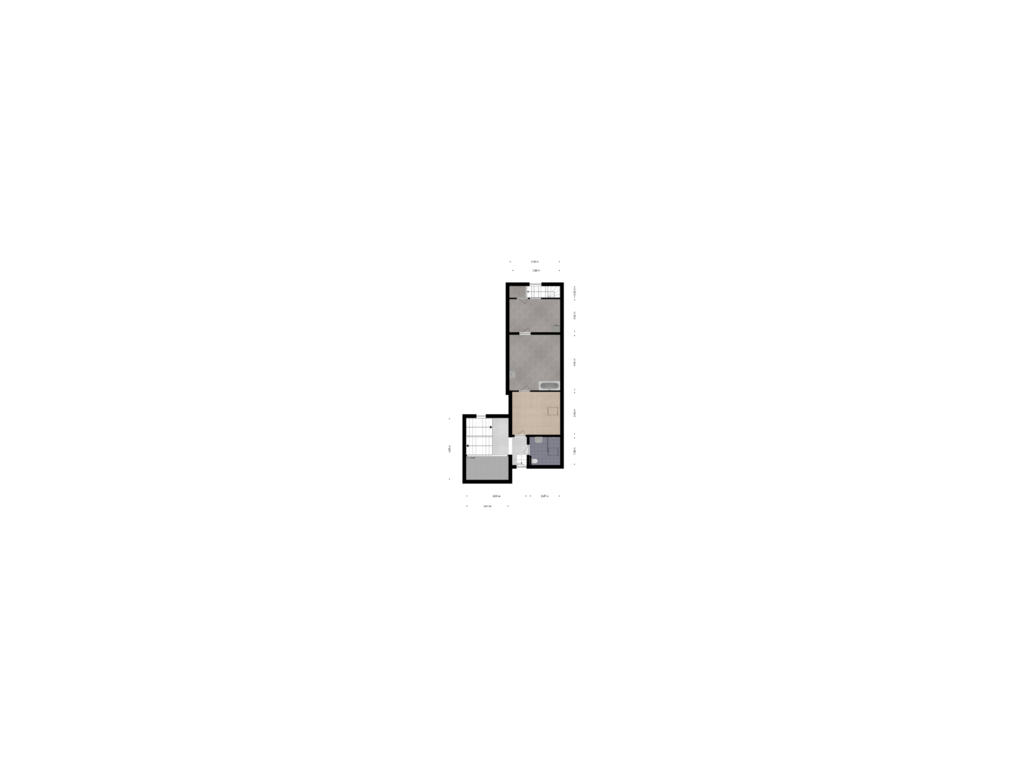 View floorplan of Eerste verdieping of Hoogstraat 7