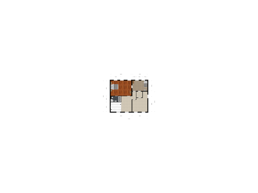 View floorplan of Tweede verdieping of Hoogstraat 7