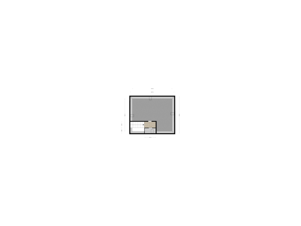 View floorplan of Derde verdieping of Hoogstraat 7