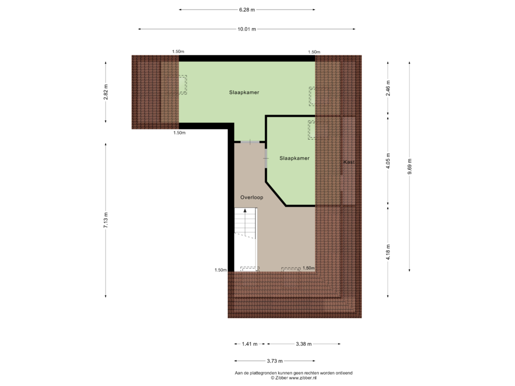 Bekijk plattegrond van Eerste Verdieping van Steuermannsweg 1F