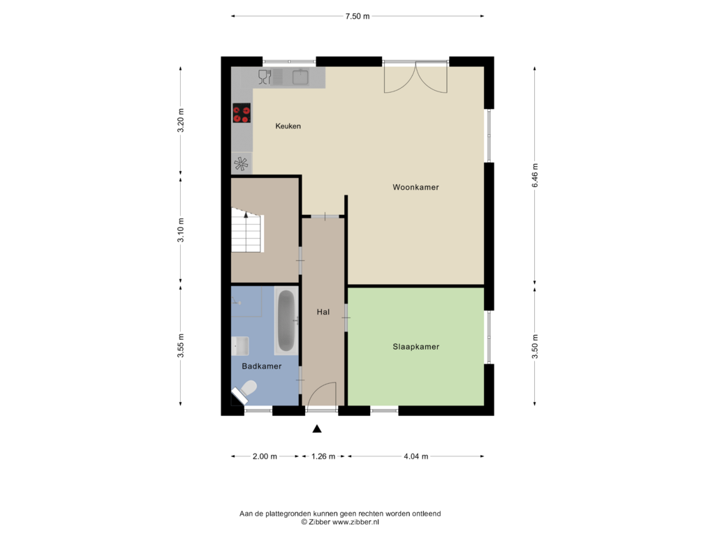 Bekijk plattegrond van Begane grond van Steuermannsweg 1H