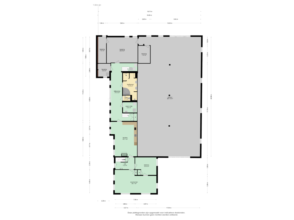 View floorplan of Begane grond of Venneweg 15