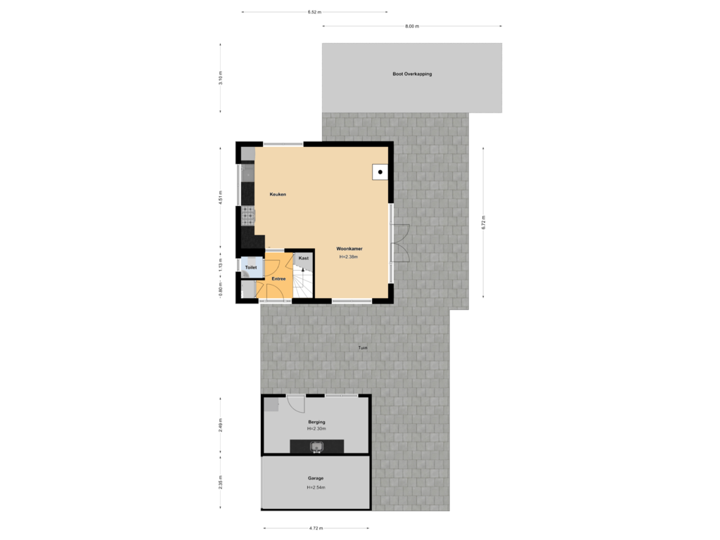 Bekijk plattegrond van First floor van Vinkenkade 1-F