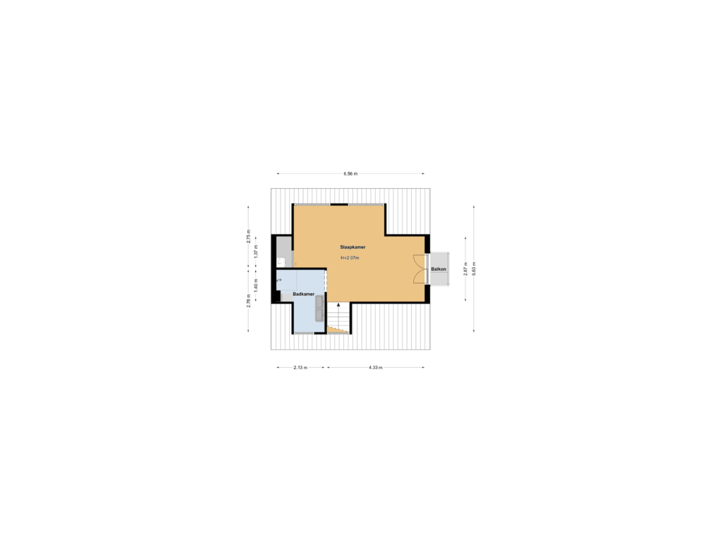 Bekijk plattegrond van Floor 1 van Vinkenkade 1-F