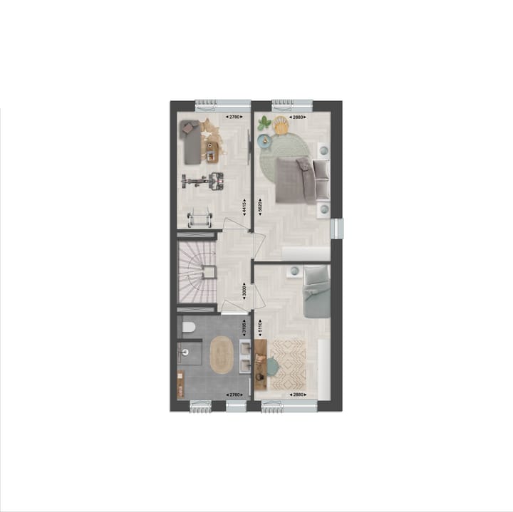 Foto 5 van Kops Kwartier - 2^1-kapwoning Oliva Bs (Bouwnr. 7)