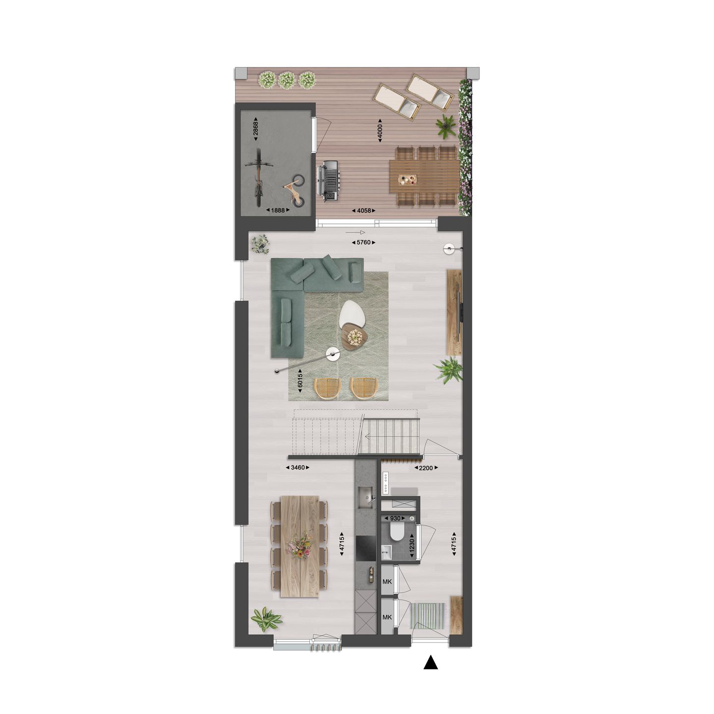 Foto 4 van Kops Kwartier - 2^1-kapwoning Oliva As (Bouwnr. 6)