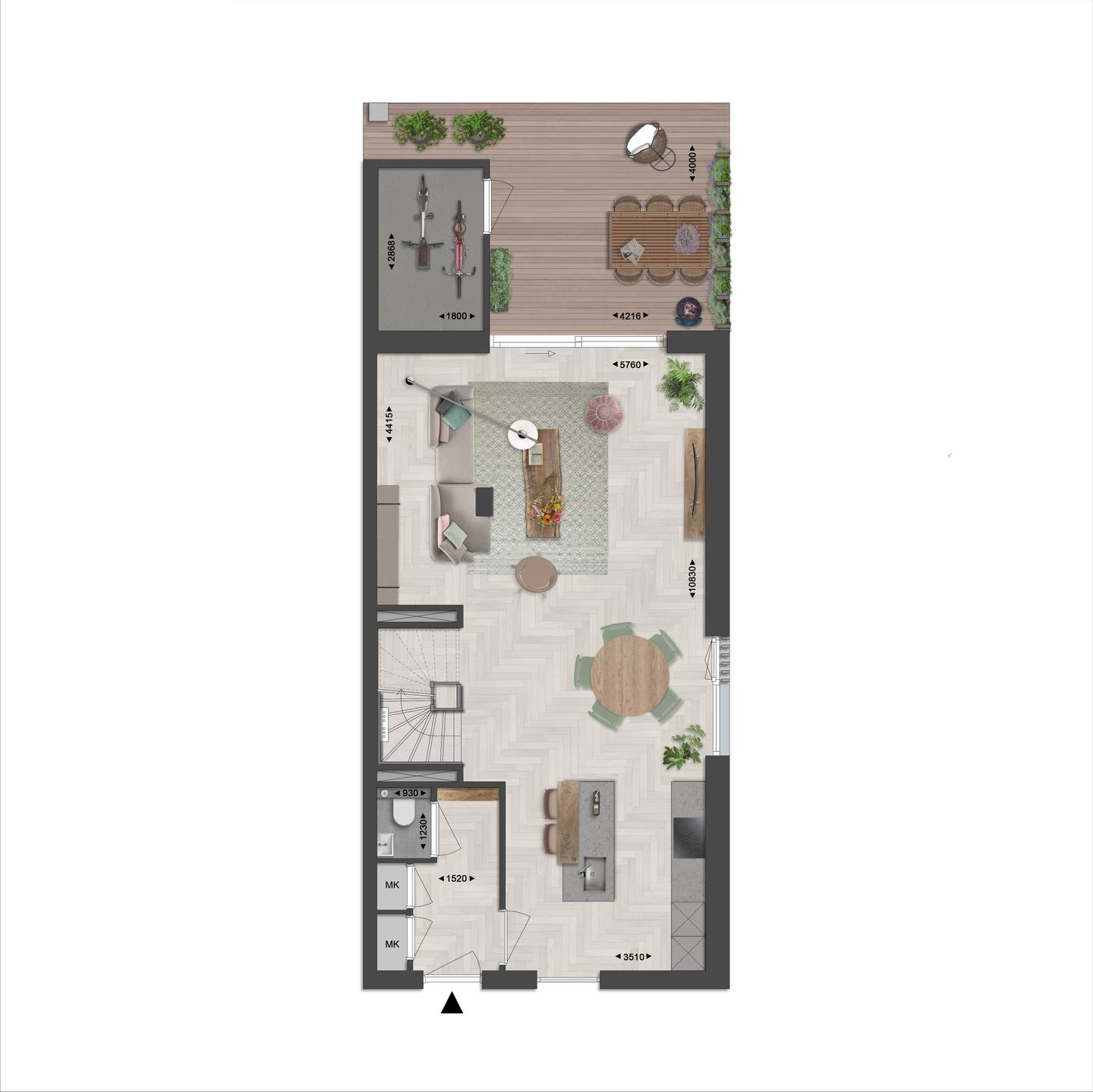 Photo 4 of Kops Kwartier - 2^1-kapwoning Oliva Bs (Bouwnr. 7)