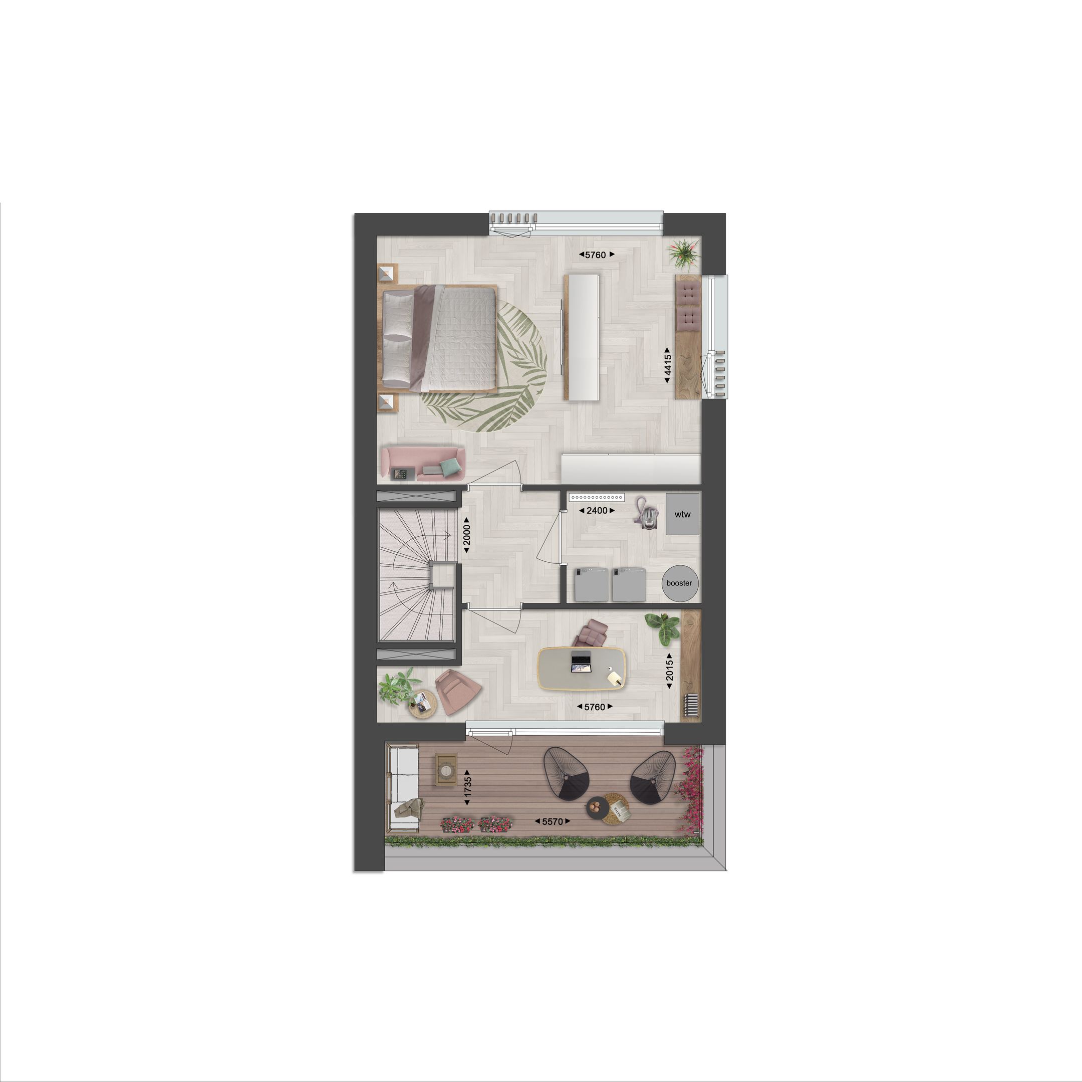 Photo 6 of Kops Kwartier - 2^1-kapwoning Gladiolus Gs (Bouwnr. 9)