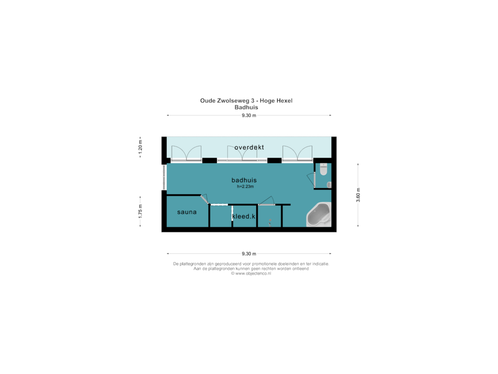 View floorplan of BADHUIS of Oude Zwolseweg 3