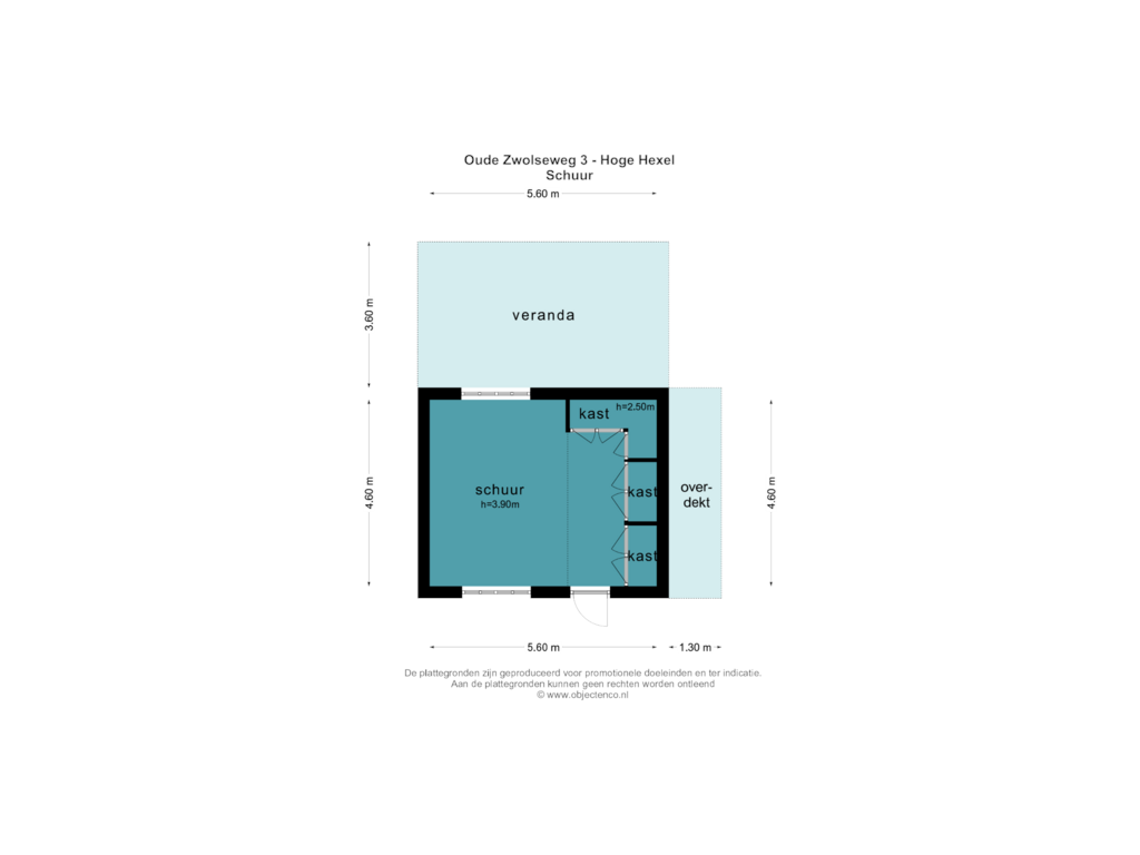 View floorplan of SCHUUR of Oude Zwolseweg 3