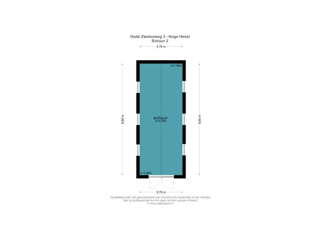 View floorplan of SCHUUR 2 of Oude Zwolseweg 3