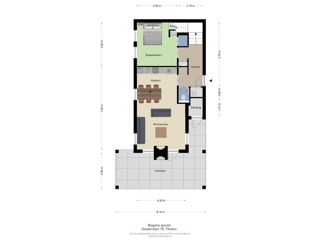 View floorplan of BEGANE GROND of Oesterdam 79