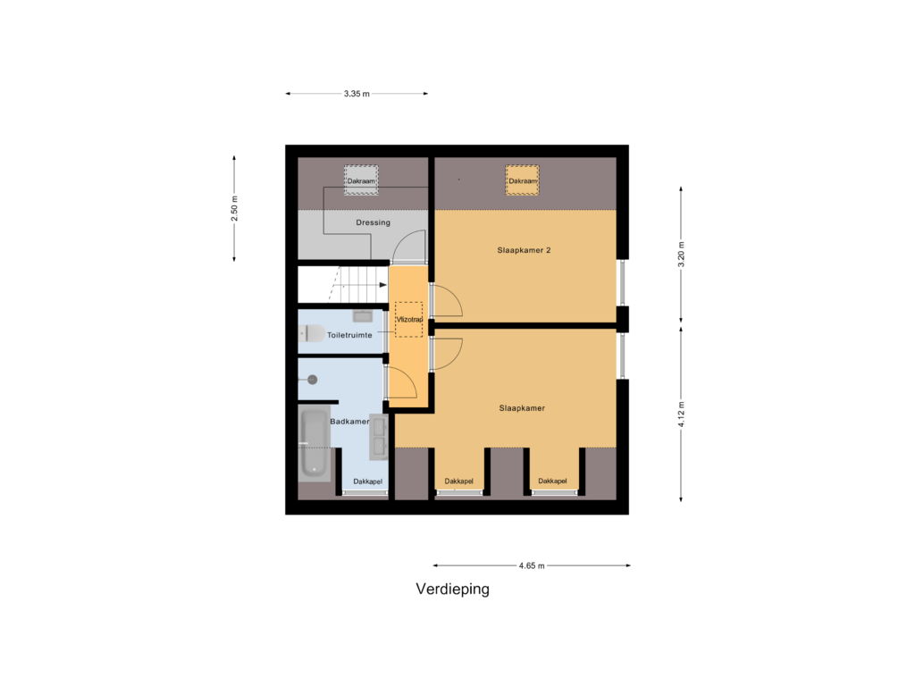 Bekijk plattegrond van Verdieping van Oosteinde 2