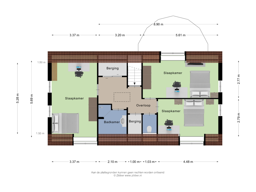 Bekijk plattegrond van Eerste verdieping van Burgemeester van Gilshof 19