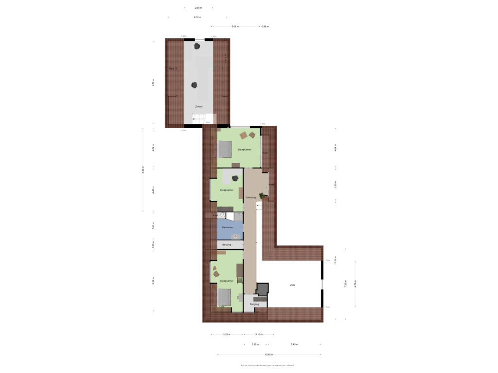 View floorplan of Eerste verdieping of Rode Sluisweg 9-A