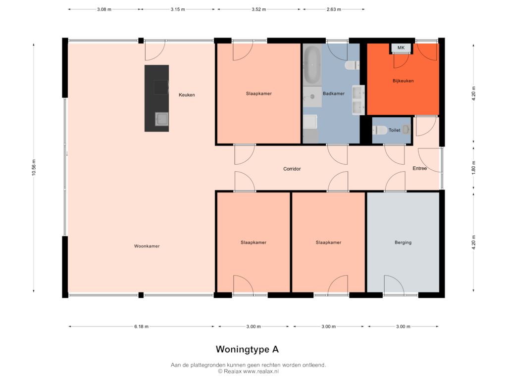 Bekijk plattegrond van Type A van Deldenerdijk 55