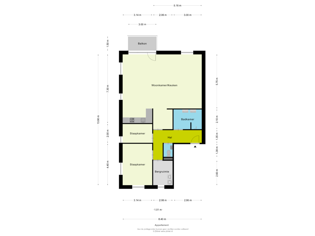 Bekijk plattegrond van Appartement van Antoniuslaan 1-B