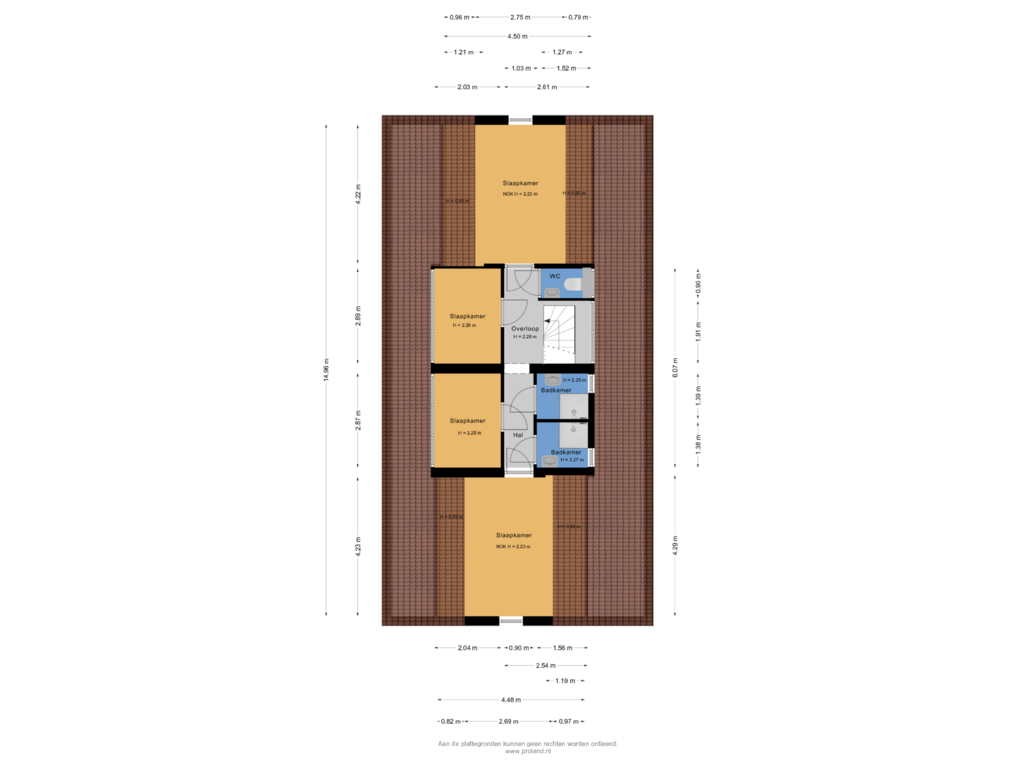 View floorplan of 1e Verdieping of De Bloemert 1-002