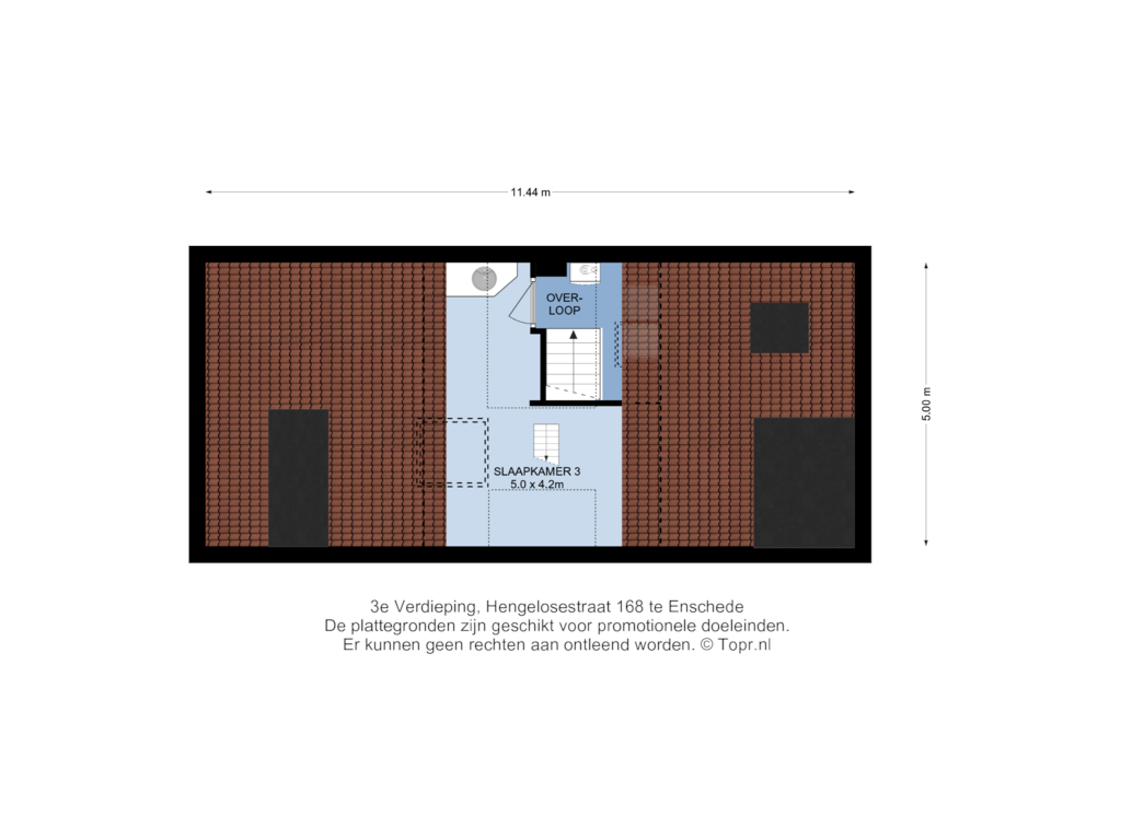 Bekijk plattegrond van 3e Verdieping van Hengelosestraat 168