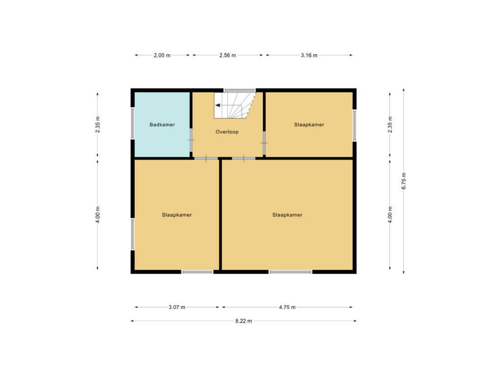 View floorplan of Floor 1 of Prunjeweg 17