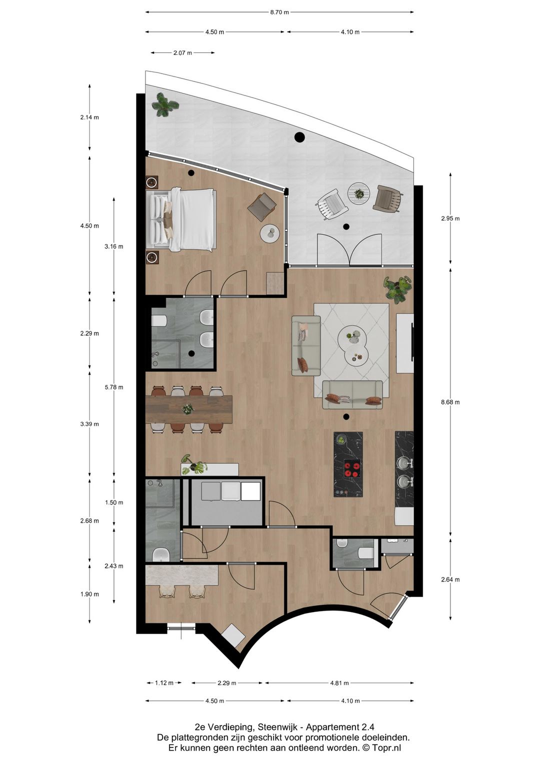 Foto 2 van Appartementen tweede verdieping 2.4 (Bouwnr. 12)