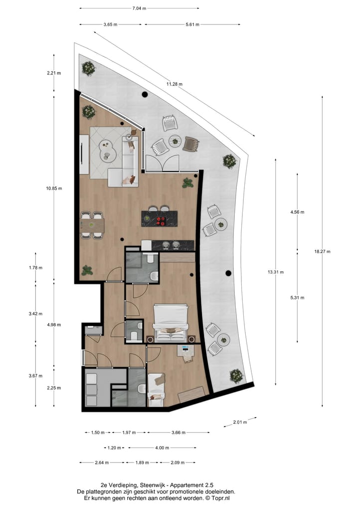 Foto 2 van Appartementen tweede verdieping 2.5 (Bouwnr. 13)