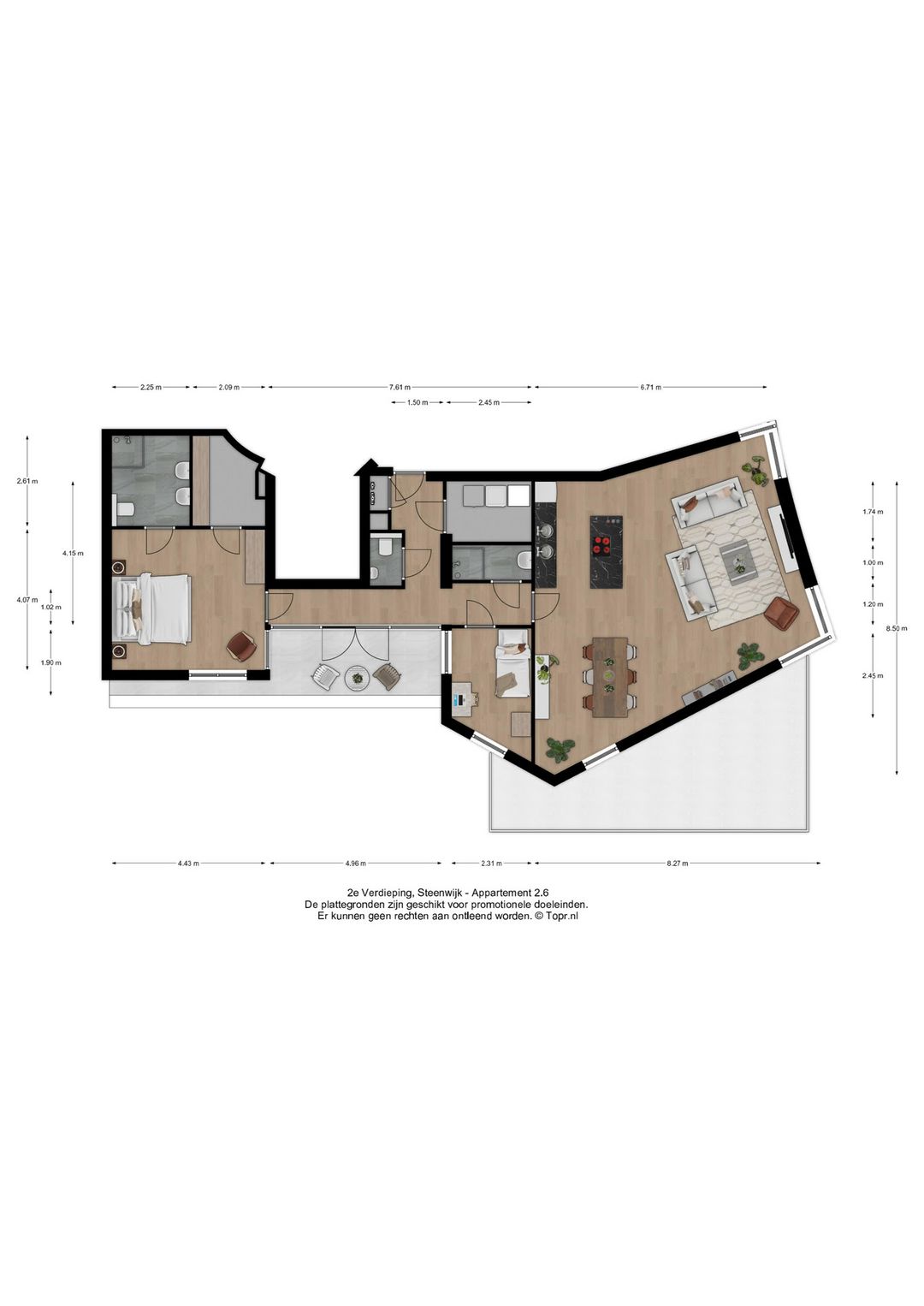 Foto 2 van Appartementen tweede verdieping 2.6 (Bouwnr. 14)