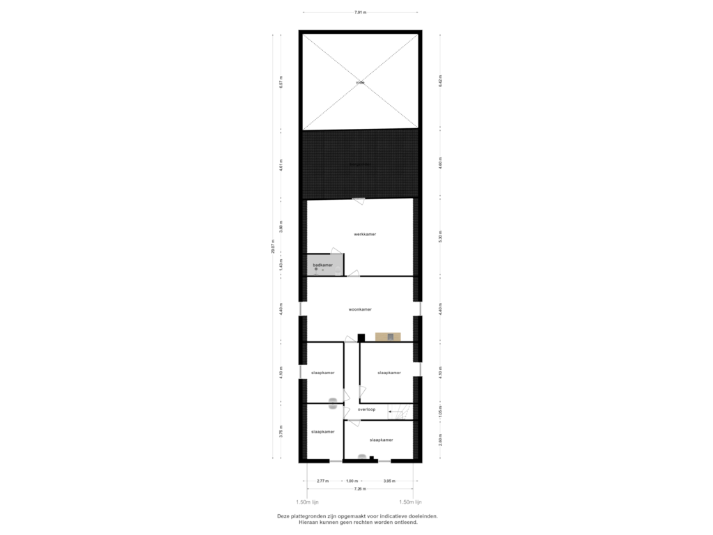 Bekijk plattegrond van 1e verdieping van Olen 1