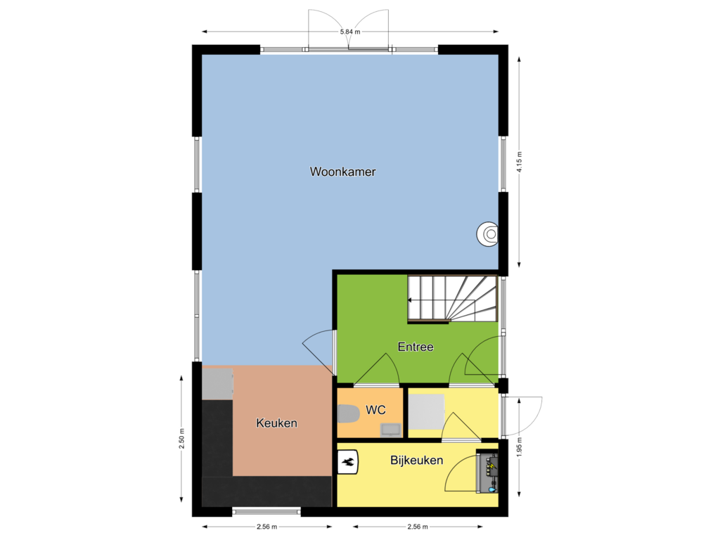 View floorplan of Begane grond of Heereweg 355-2