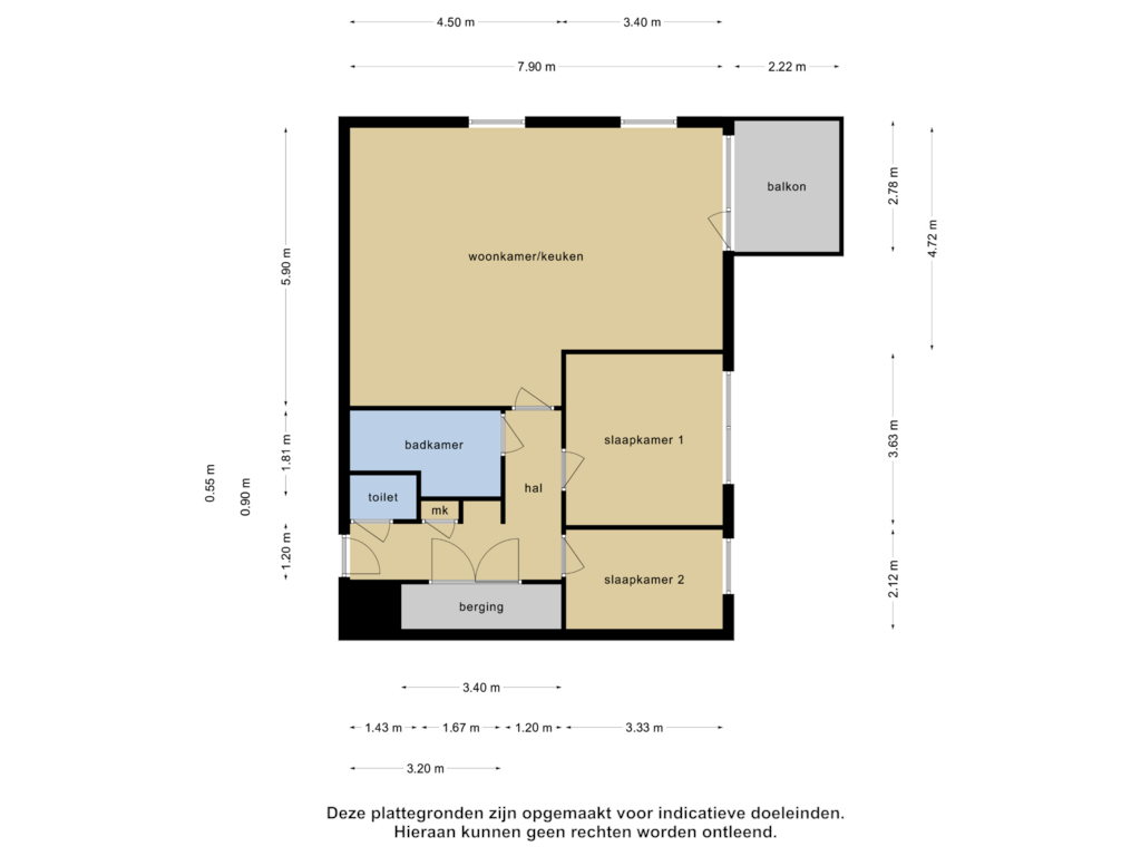 Bekijk plattegrond van Appartement van Hagesteinstraat 47