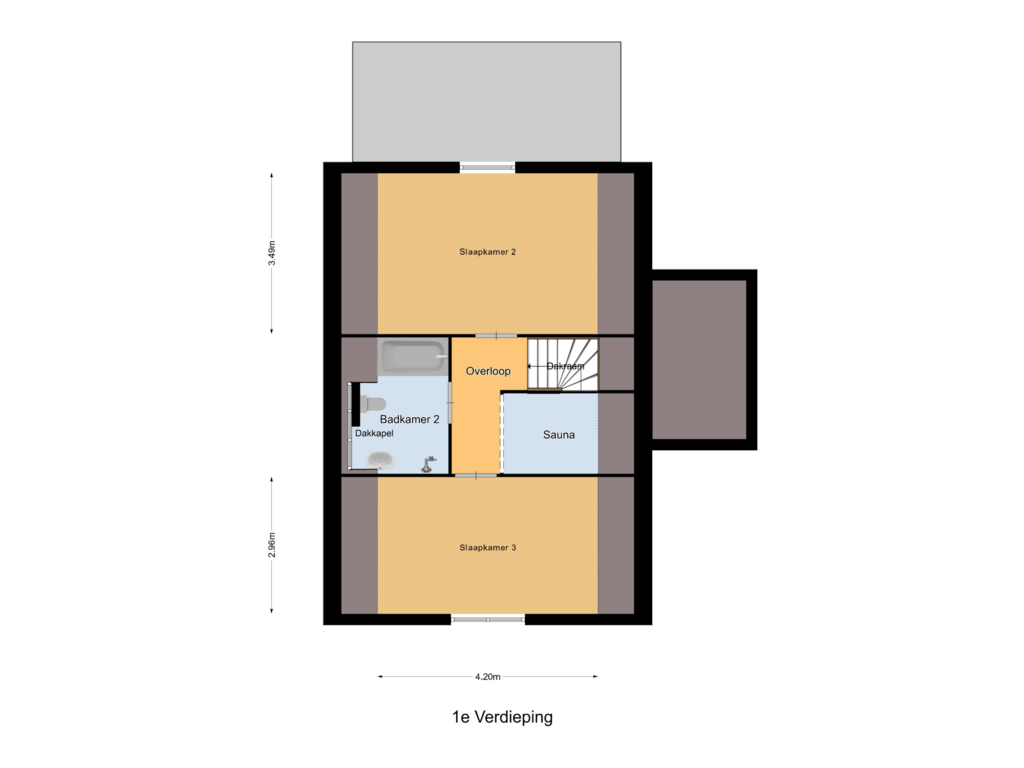 Bekijk plattegrond van 1e Verdieping van Raaijweg 25-126