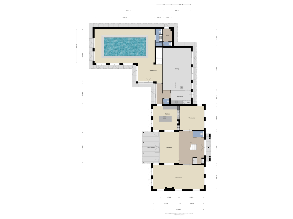 View floorplan of Begane grond of Laan van Napoleon 34