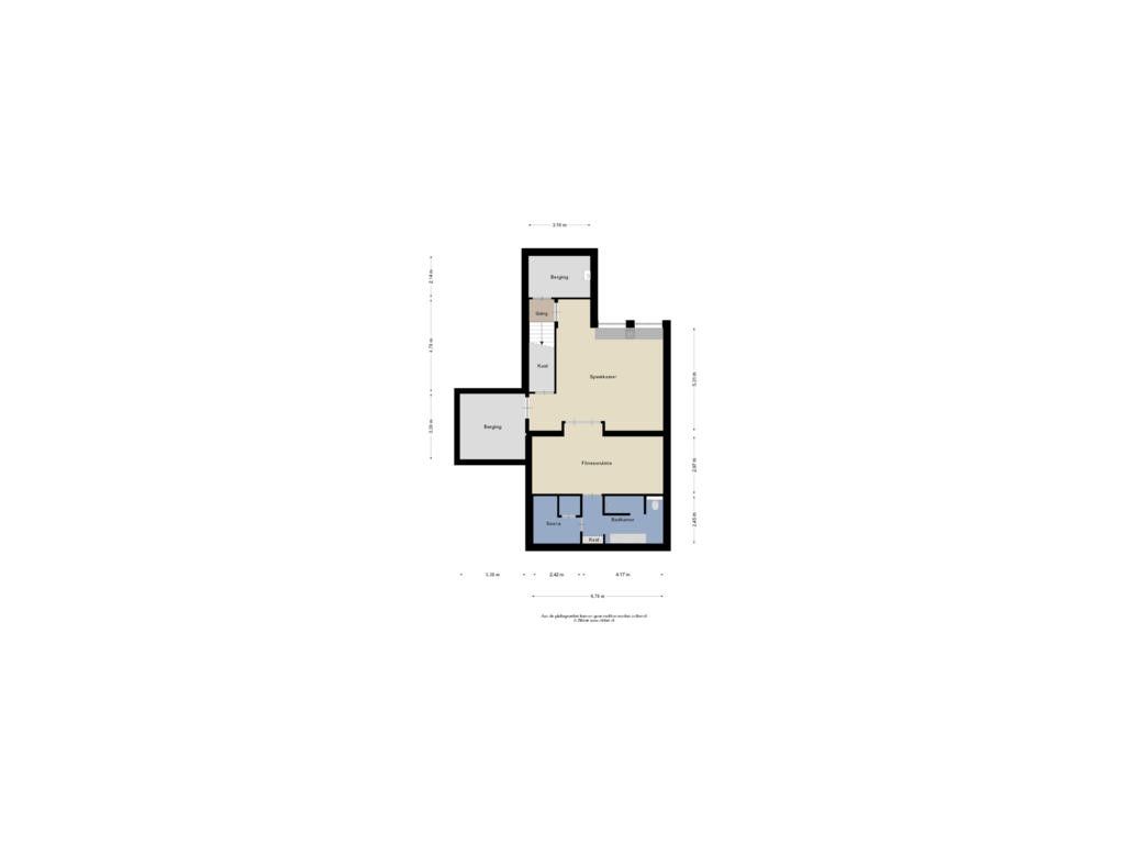 View floorplan of Souterrain of Laan van Napoleon 34