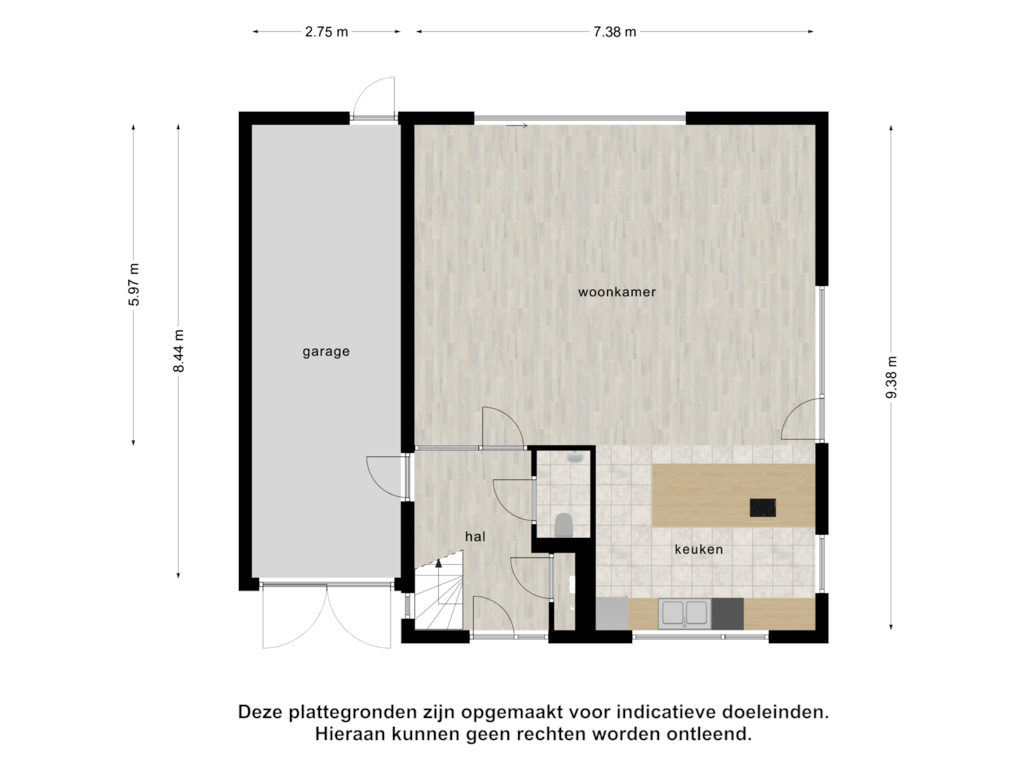 Bekijk plattegrond van 1_Begane grond van Parnassialaan 196