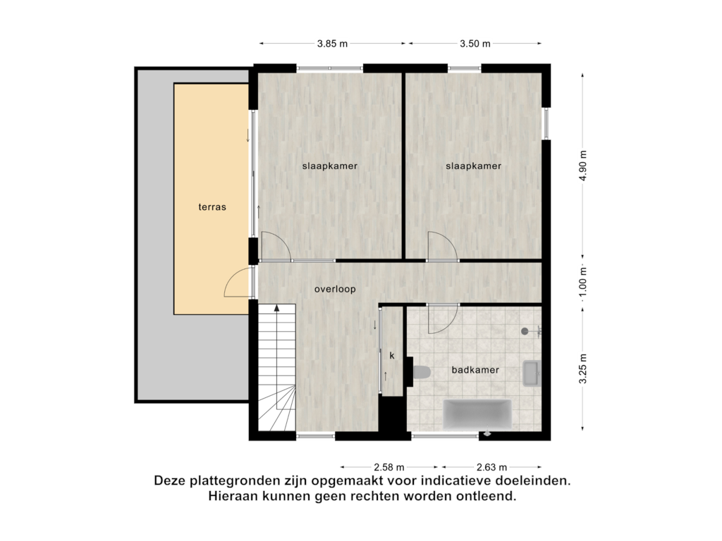 Bekijk plattegrond van 2_1e verdieping van Parnassialaan 196