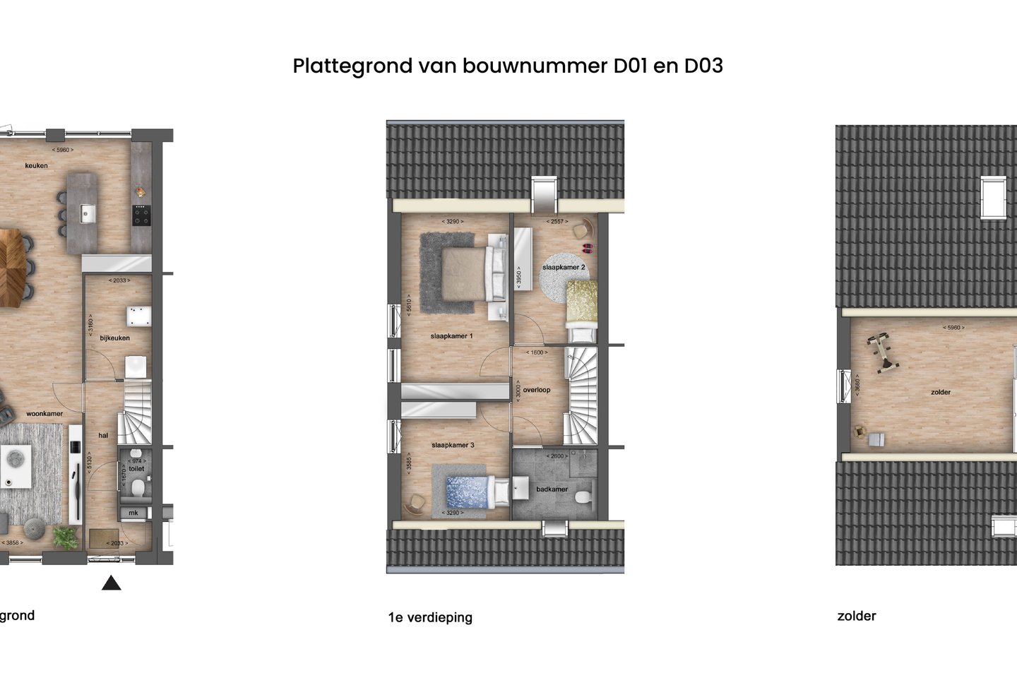 Bekijk foto 3 van Type D: 2-onder-1-kapwoning (Bouwnr. 3)