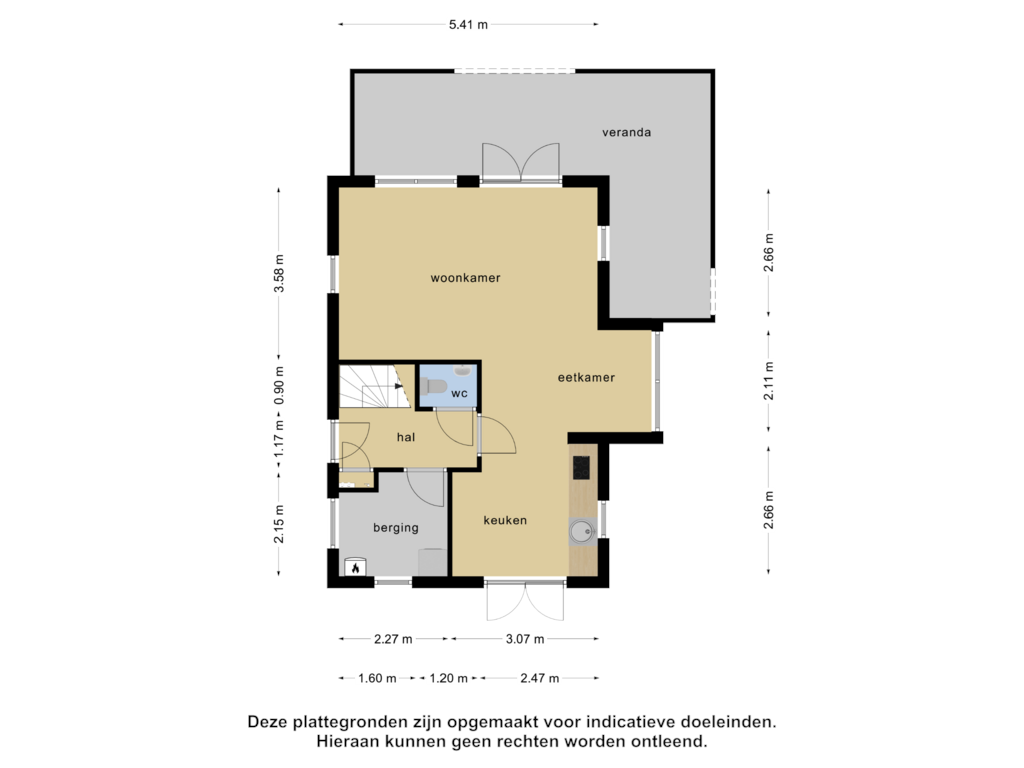 View floorplan of Begane grond of Groeneweg 1-0133