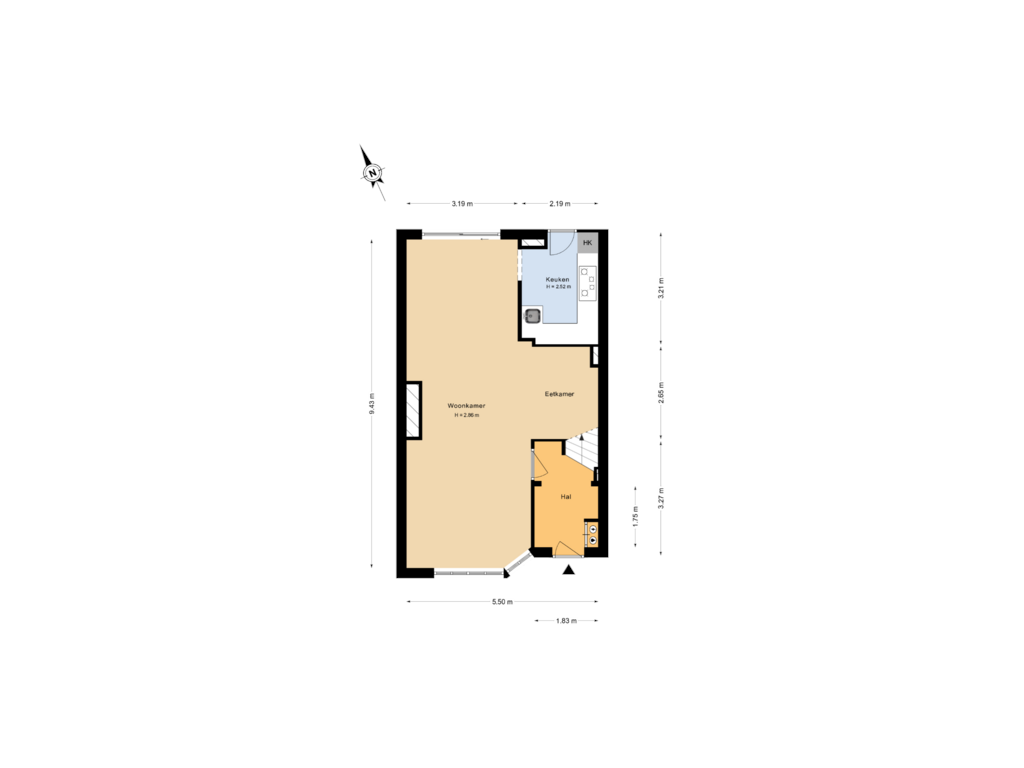 Bekijk plattegrond van Begane Grond van de Wittstraat 9