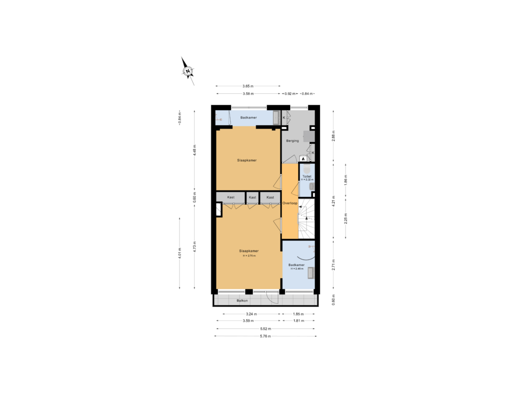 Bekijk plattegrond van 1e Verdieping van de Wittstraat 9